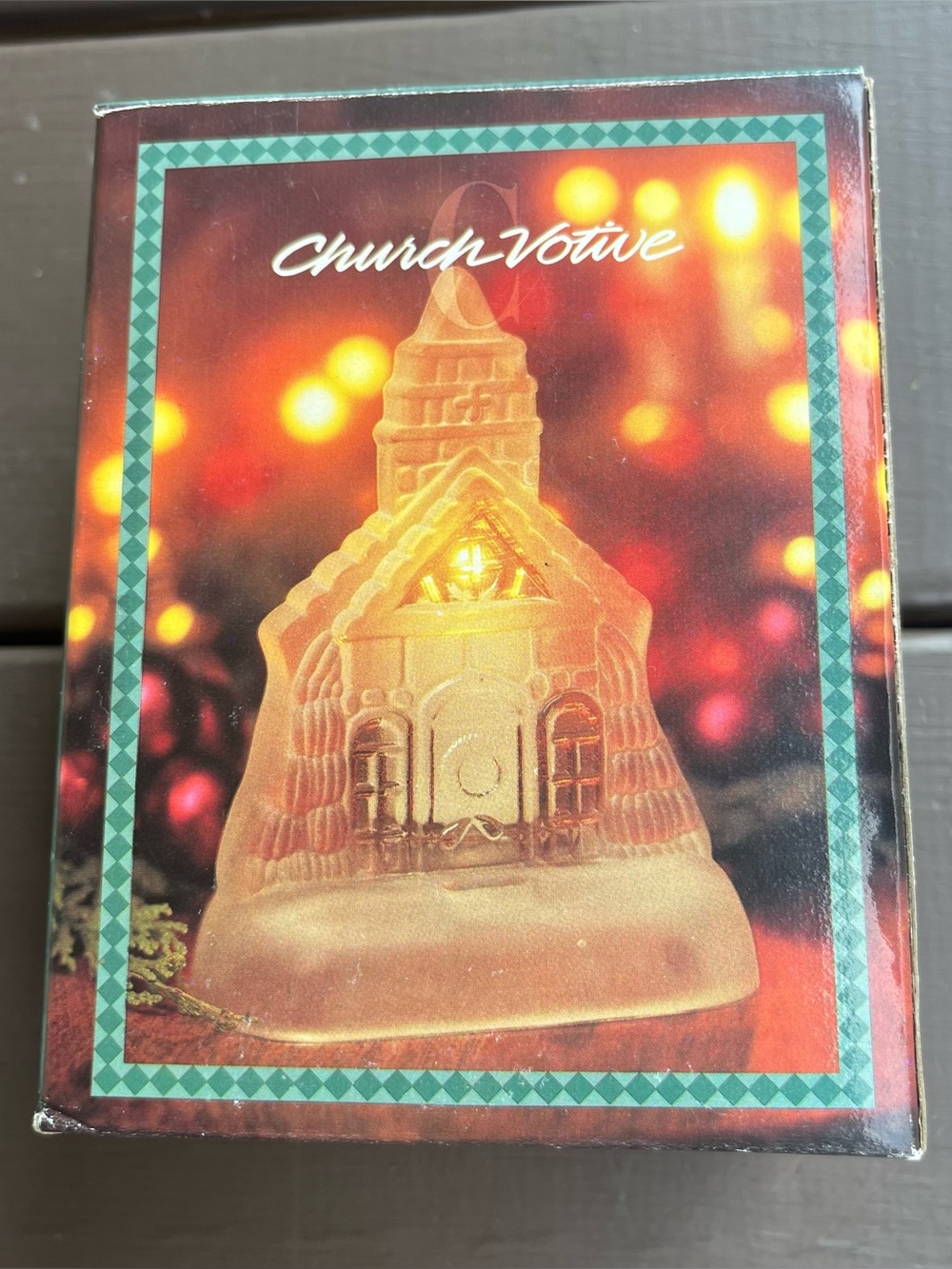 Vintage Dayton Hudson Corp Frosted Glass Church Votive Candle Holder Whimsy